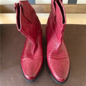 Franco Sarto Red Ankle Boots